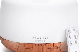 Experience Tranquil Nights with ASAKUKI 500ml Premium Essential Oil Diffuser