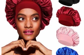 Get the Best Night’s Sleep for Your Hair: 4 PCS Satin Hair Bonnets for Black Women